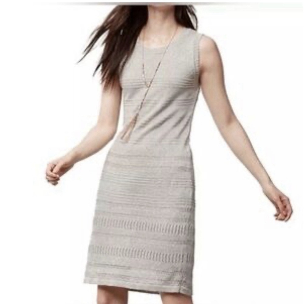 Tommy‎ Bahama Sleeveless Sweater Shift Dress Crochet Lined Linen Beach Vacation
